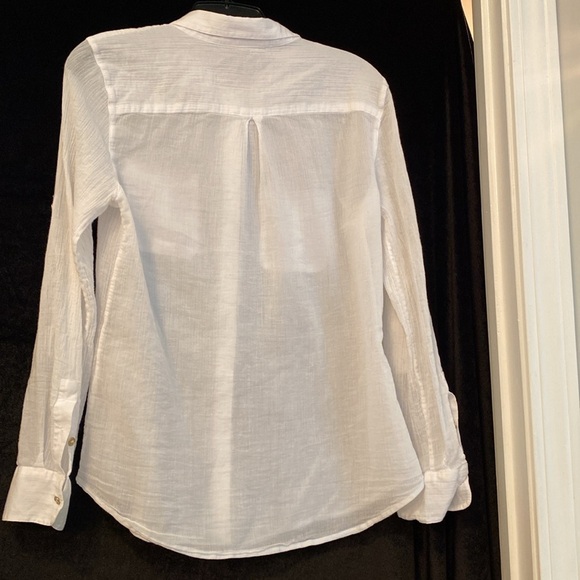 Calvin Klein woman’s blouse, size M, white cotton, button front - Picture 7 of 8